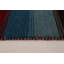 Tapis de bois one-of-kind-noué la 2010 gabbeh rouge/brun/bleu 9 pi 2 po x 11 pi en laine de 10 po Regitze