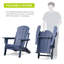Ensemble 3 pièces Adirondack pliant, 2 chaises et table d'appoint en résine PEHD, mobilier de jardin extérieur résistant aux intempéries pour terrasse, jardin et bord de piscine-1634374438