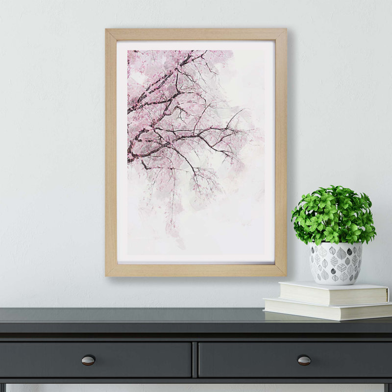 A Pier at Sunset - Framed Print, 45cm H x 63cm W x 2cm D, Oak