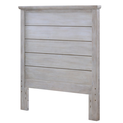 Charetta - Tête de lit en bois massif - Simple - Finition blanc vieilli
