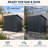 Metal Outdoor Garbage Bin Shed For 2 Trash Cans Black With Sloped Roof，stainless Galvanized Steel