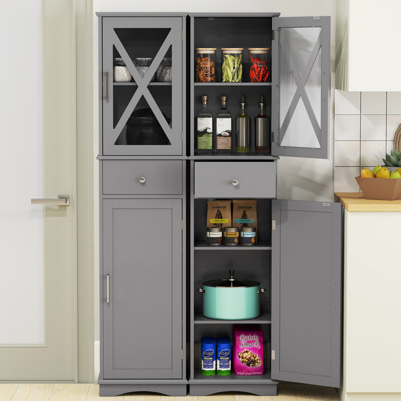 Linen Cabinet, Grey