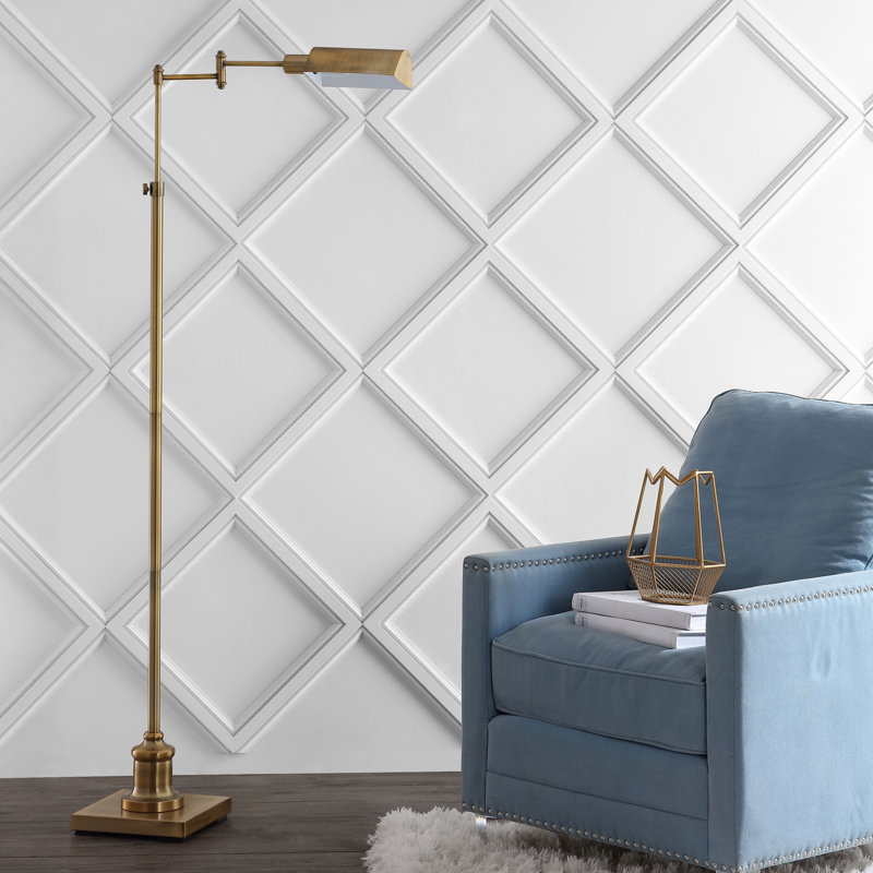 Briggs 165cm Extendable Brass Floor Lamp