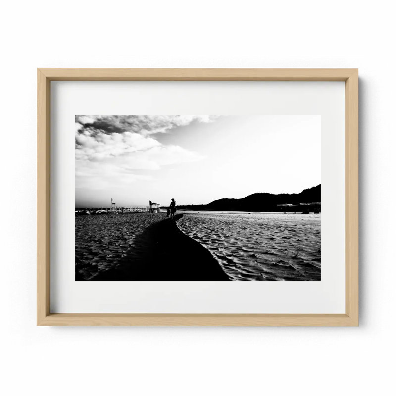Walk The Line Print by Joseph Regan, 26" H x 36" W x 0.75" D, Natural
