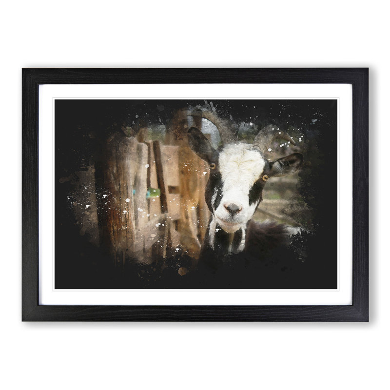 Goat Vol.1 - Picture Frame Painting, Black Framed, 48cm H x 65cm W x 2cm D