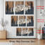 Paysage de montagne avec pin, art mural sur toile, impression de grain de bois rustique (ensemble de 3)-182098030