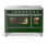 Cuisinière à induction de 48 pouces avec 6 éléments à induction en vert émeraude Majestic III Series (garniture chromée)