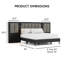 Ensemble de chambre à coucher 3 pièces Coleford Concepcion-698935014