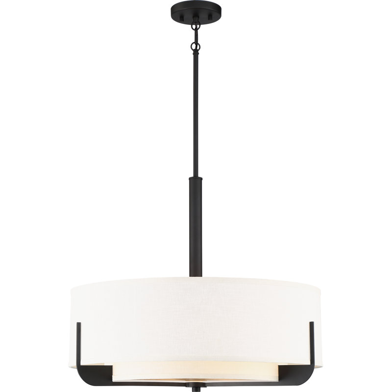 Lustre cylindrique unique à 4 lumières Jahiem