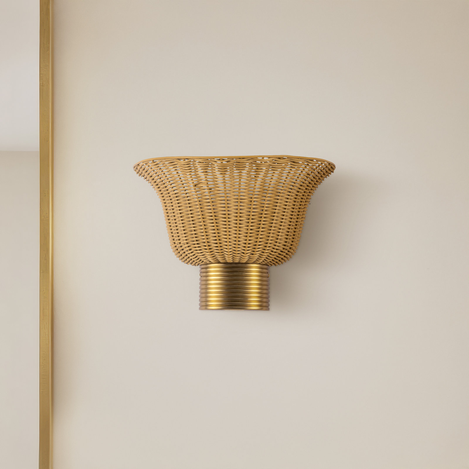 Billie Single Light Bath Sconce, Gold