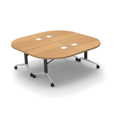 Albin 8 Person Conference Meeting Tables 2 piece Complete Set by The Twillery Co.