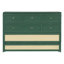 Queen Murphy Bed with Large Drawers,Green