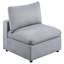 Ensemble de canapé modulaire en velours côtelé 6 pièces 3 pièces 3 pièces avec coin 2 chaises sans accoudoirs 1 repose-pieds