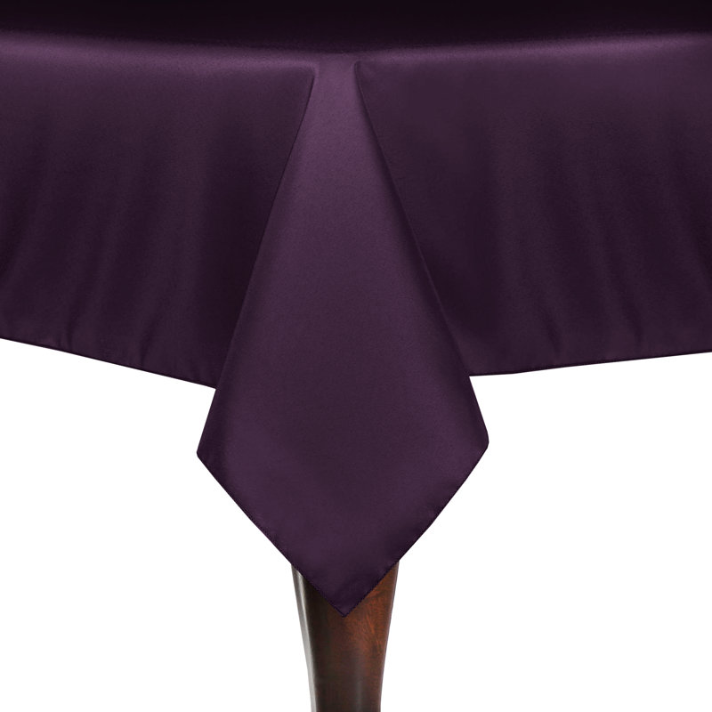Kai Solid Color Tablecloth, 1, 102" x 60", Aubergine