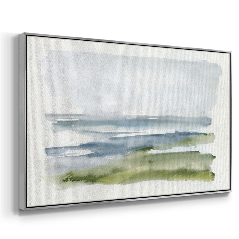 «Coastline Splash I», reproduction sur toile, H 27 po x l 41 po x P 2 po, Argent