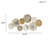 Multi-Colored Geometric Metal Disc Wall Art, Modern 3D Wall Decor
