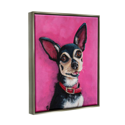«Bold Pink Chihuahua», estampe numérique par Lucia Stewart