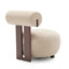 Chaise d'appoint moderne et sculpturale, beige-225040728