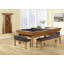 Playcraft Copenhagen 8' Slate Pool Table with Dining Top and Benches-276329945