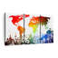 «Rainbow World Map», reproduction sur toile-92761342