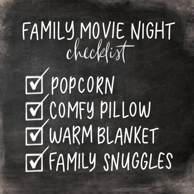 " Family Movie Night Checklist " by House Fenway