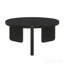 Table basse ronde en bois, noire-869756559
