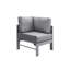 Canapé modulaire en aluminium 4 pièces avec coussins et table basse Context gris foncé Context-70005322-70005323