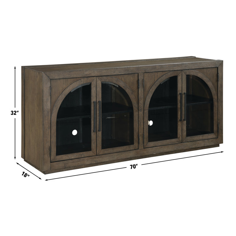 Console multimédia 70 po Lixy, Brown