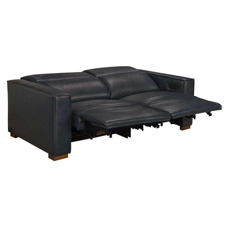 Canapé inclinable en cuir Riseholme, H 29 po x l 80,5 po x P 42 po, Tanné