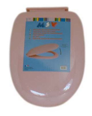 Slow Closing Elongated Toilet Seat, Pink