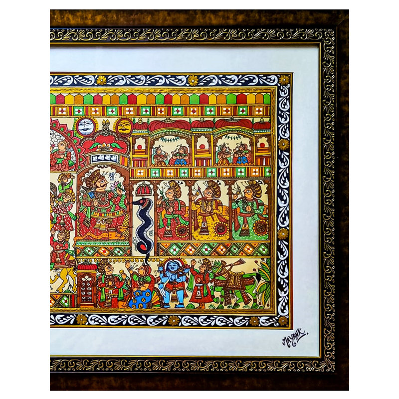 Phad : Rajasthan | Acrylic On Canvas | With Frame | By Mayank
