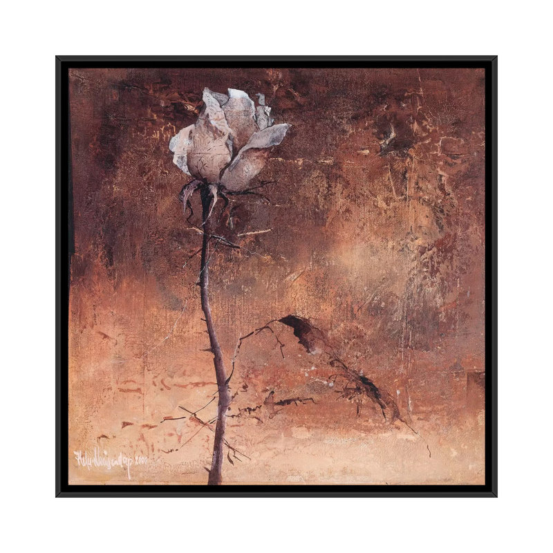 « seul ii », reproduction d’impression sur toile tendue, H 26 po x l 26 po x P 1,5 po, Toile encadrée noire, Pas de tapis