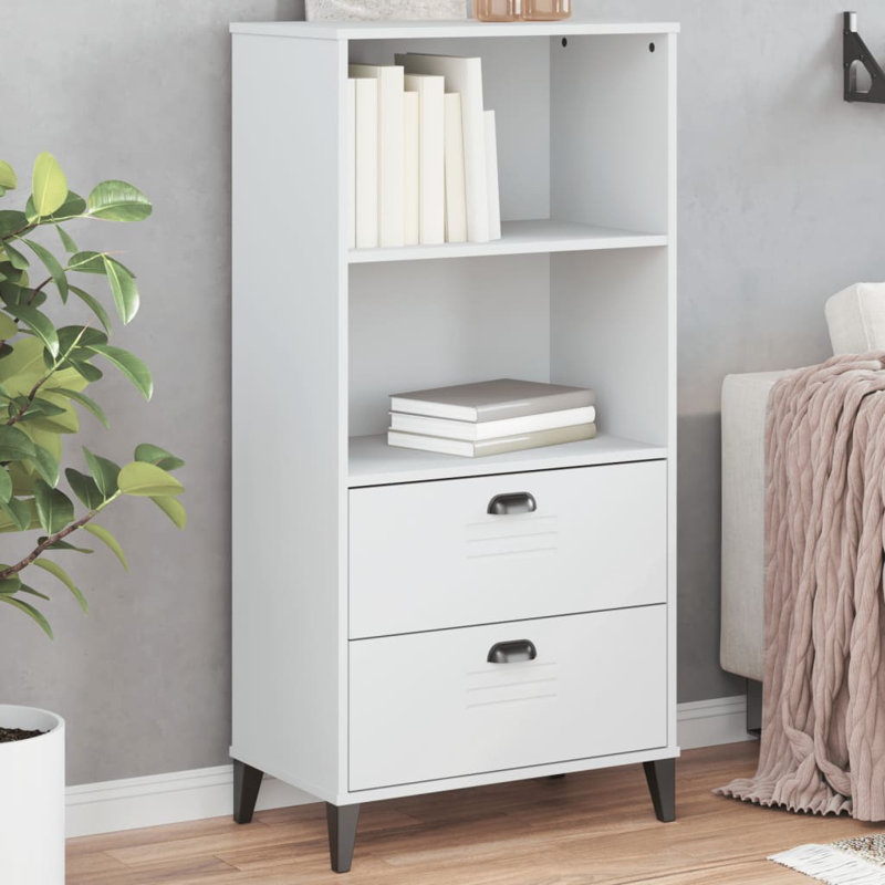 Bookcase Standing Storage Bookshelf Display Rack Office Solid Wood Pine