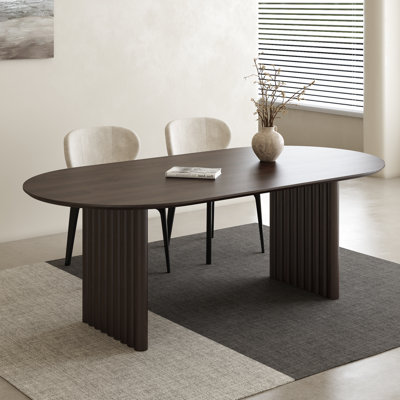 Table de salle à manger ovale en bois Soild de 67 po Bena