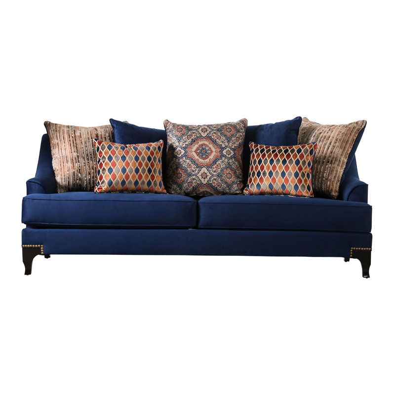 Moorton Upholstered 91'' Sofa, Navy