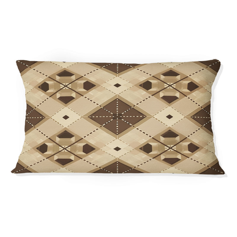 Brown Argyle - Transitional Lumbar Pillow