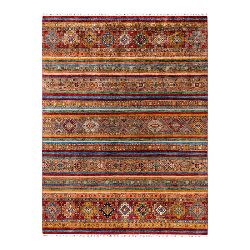 One-of-a-Kind Rectangle 9'1" X 12'1" Hand Knotted Area Rug