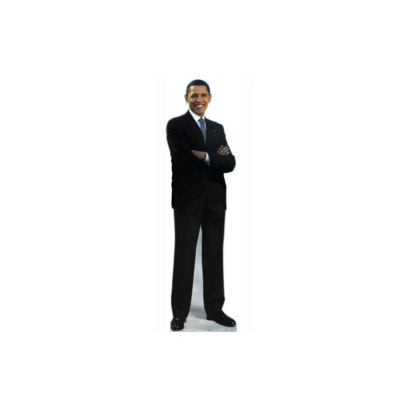 Présentoir en carton grandeur nature du président Barack Obama