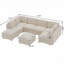 Canapé modulaire modulaire avec rangement convertible, ensemble de tissu pliant multifonctionnel pour 8 places, beige-277459934