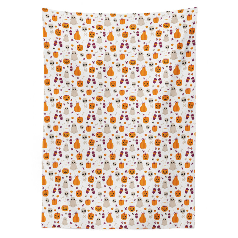 Geometric Halloween Tablecloth, 70" x 52"
