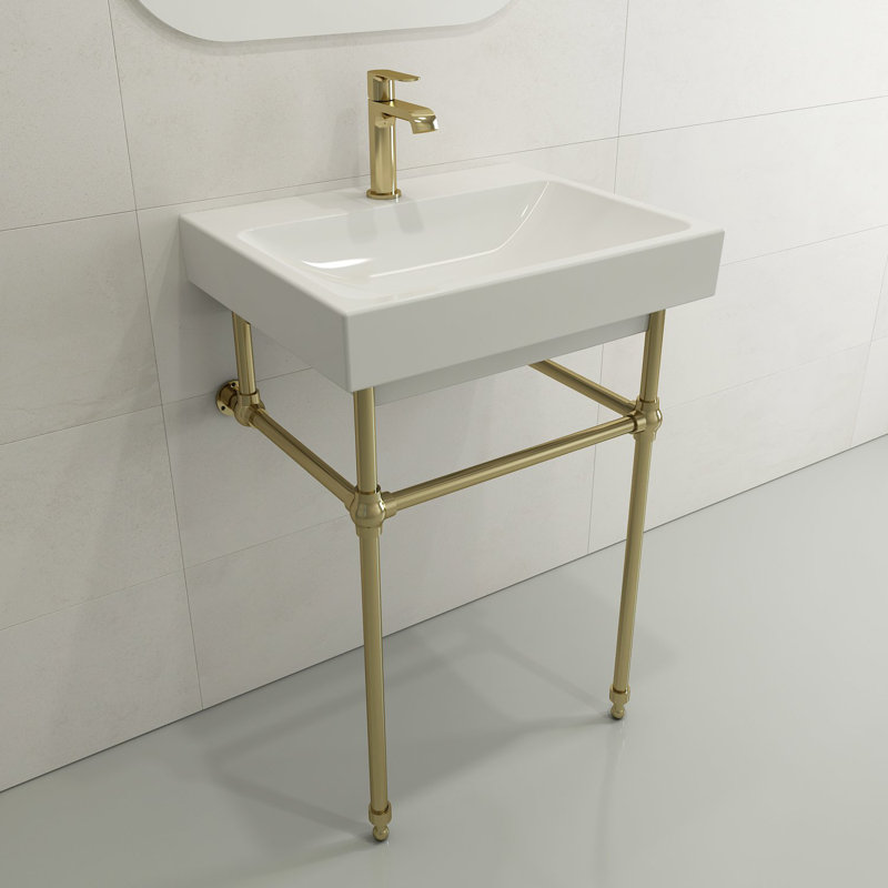 Scala Arch 23.75'' L Bathroom Sink, White, Single-Hole