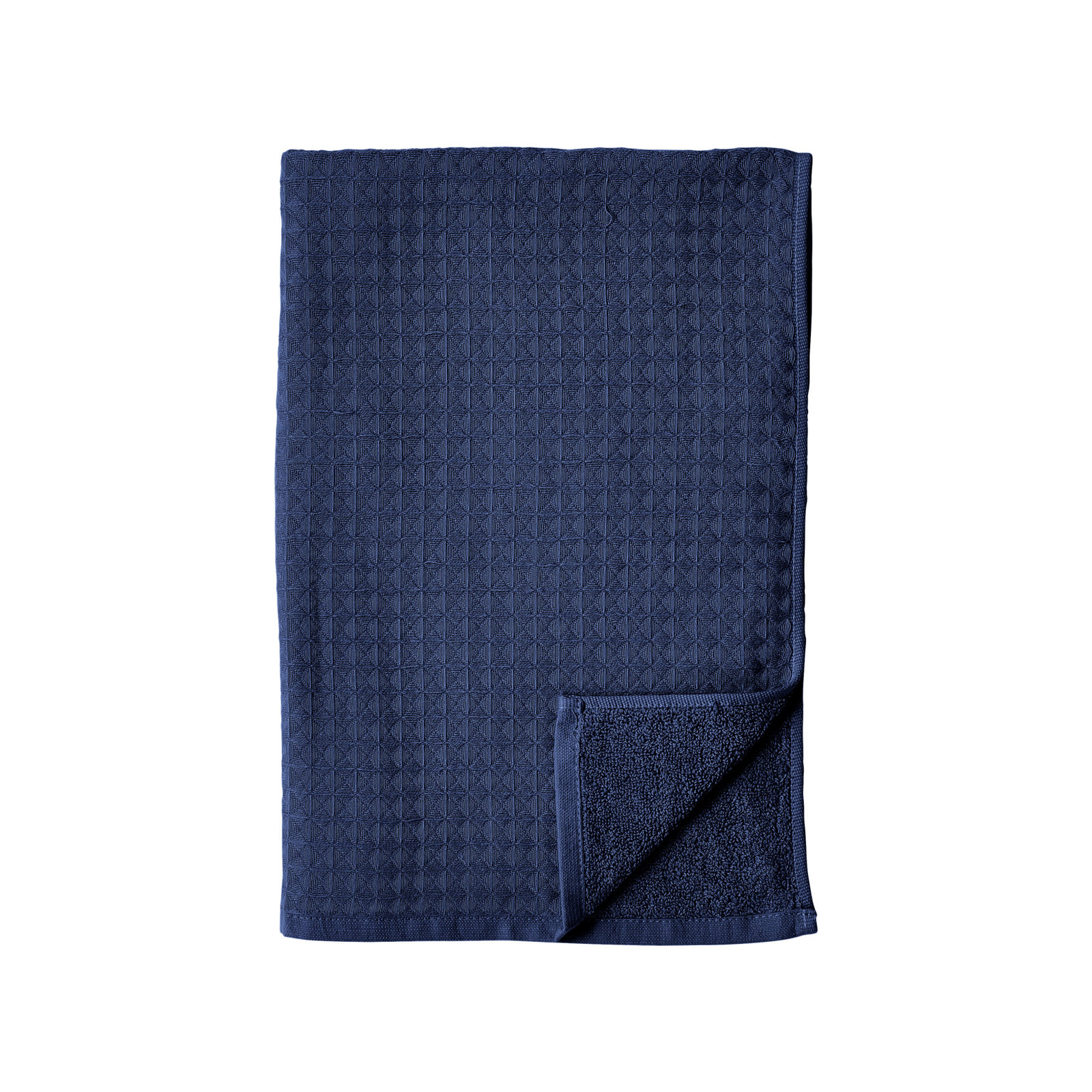 Waffle Twist 100% Cotton Bath Towel, Blue, Hand Towel - 1 Pack