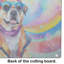 Pug Hippie Dawg Glass Cutting Board Large