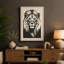 Lion's Gaze Japandi - Wrapped Canvas-1648946982-1648946977