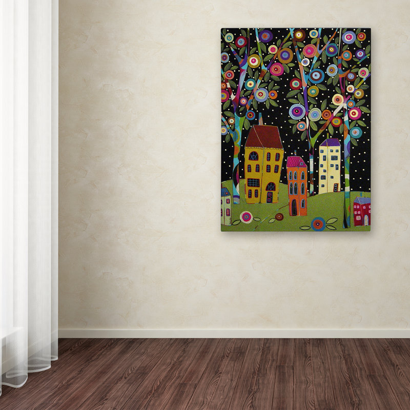 « pointéed night », reproduction d’impression sur toile tendue, H 47 po x l 35 po x P 2 po