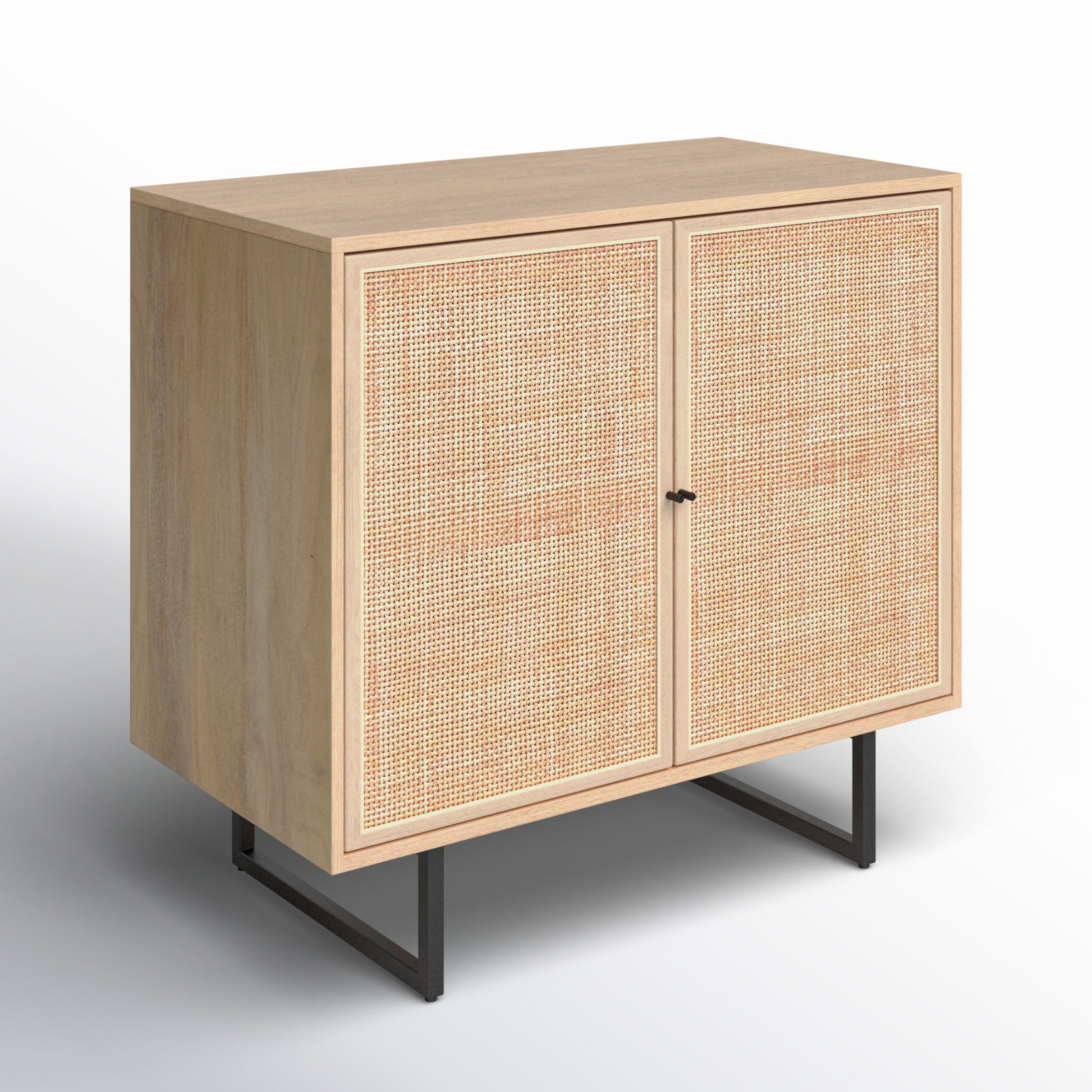 Jensi Solid Wood Storage Cabinet, Natural Mango