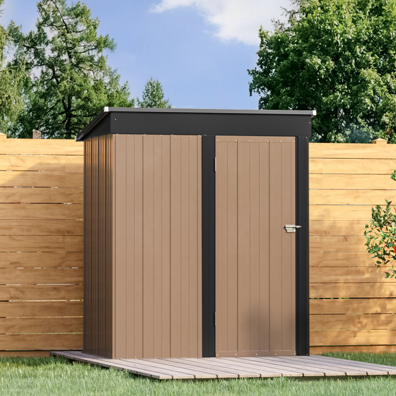 5 ft. W X 3 ft. D Metal Tool Shed