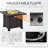 Bulhary Square Steel Propane Smokeless Fire Pit Table with Hidden Fuel Tank