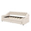 Lit de jour simple avec tiroirs de rangement, lit de jour rembourré avec 2 ports USB, structure en bois robuste, lit de jour pour chambre à coucher-101882353