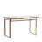 51" Modern Minimalist Rectangular Glass Dining Table 0.31" Tempered Glass Top Silver Chrome Metal Legs 4-6 Person-864785678